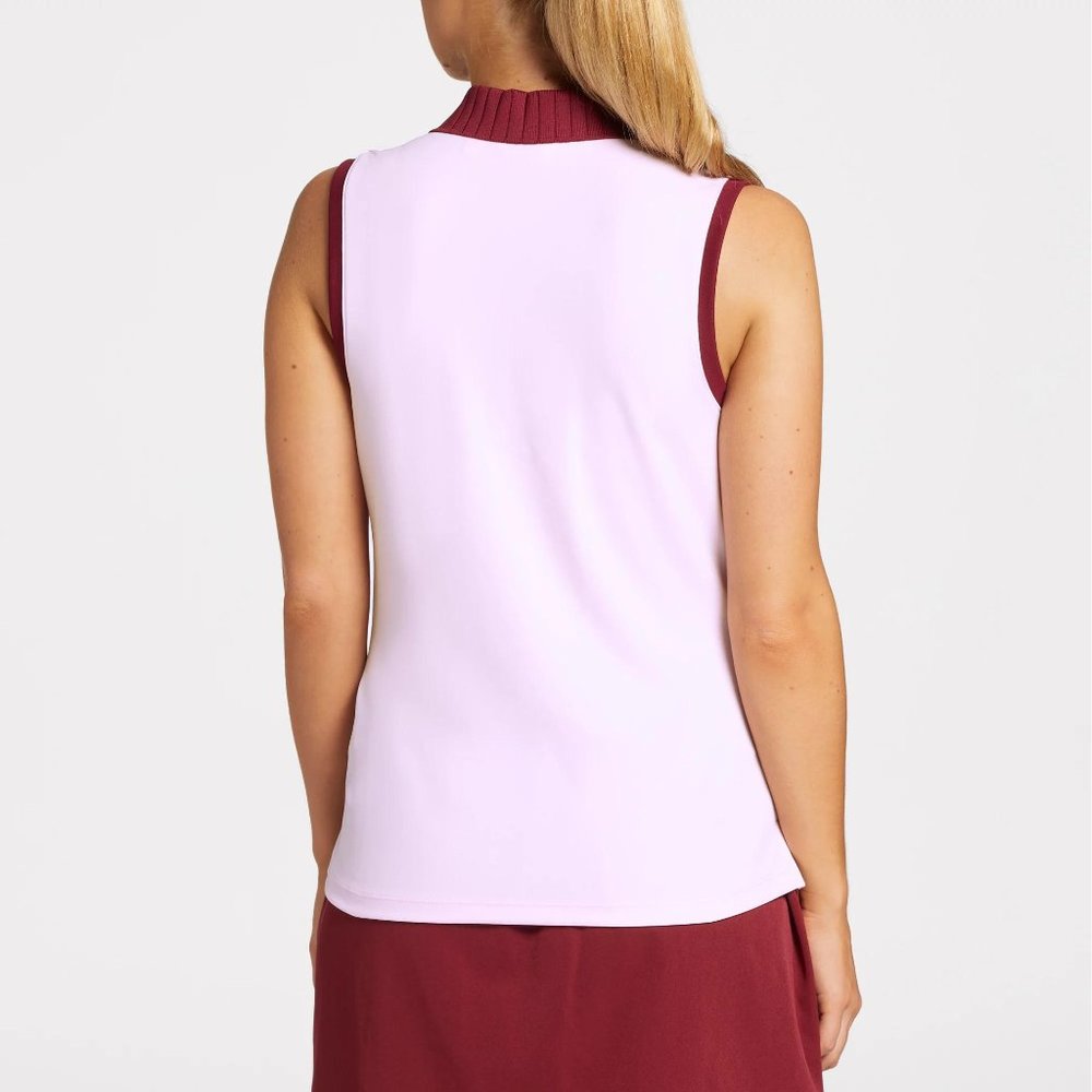 NWT Lady Hagen Women's Clubhouse Plaid Sleeveless Golf Polo - Picture 4 of 7